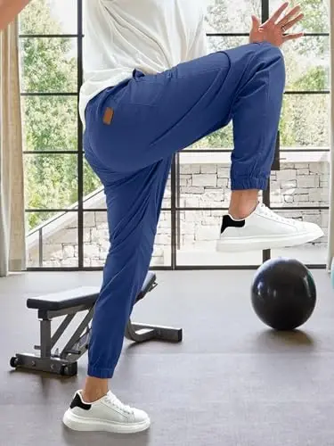 PLEPAN Mens Casual Cargo Joggers - Cotton Drawstring Chino Pants Hiking Outdoor Twill Track Jogging Sweatpants - 6