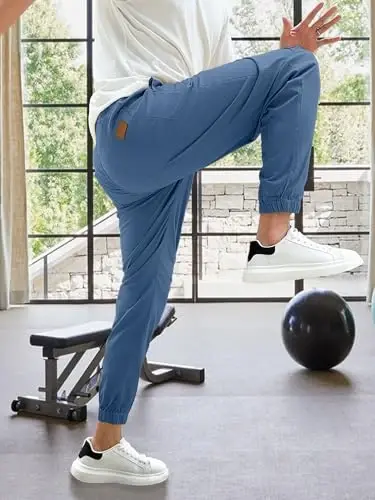 PLEPAN Mens Casual Cargo Joggers - Cotton Drawstring Chino Pants Hiking Outdoor Twill Track Jogging Sweatpants - 6