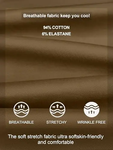 PLEPAN Mens Casual Cargo Joggers - Paxta Ipli Chino Shimlar Trekking Ochiq Havoda Twill Track Jogging Sport Shimlar - 4