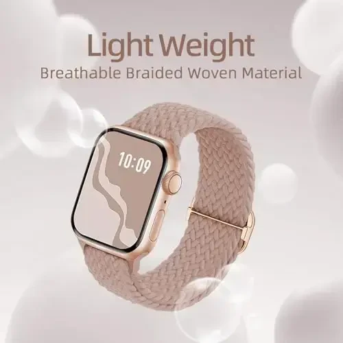 Плетеный эластичный ремешок Solo Loop, совместимый с Apple Watch Band 38 мм 40 мм 41 мм 42 мм 44 мм 45 мм 46 мм 49 мм для женщин и мужчин, нейлоновые эластичные ремешки для iWatch Series 11/10 9 8 7 6 5 4 3 SE/Ultra 3 2 1 - 6