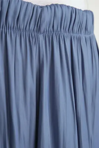 Плиссированная юбка Armine с эффектом помятости 24Yd5601 темно-синего цвета - 5