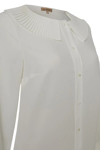 Плиссированная туника с воротником и манжетами - AKER (1)