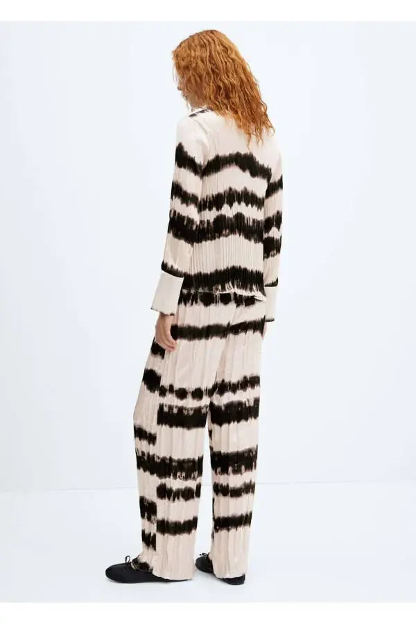 Плиссированные брюки батик - 4