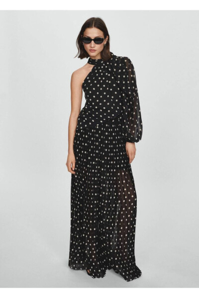 Плиссированные брюки в горошек - MANGO WOMAN (1)