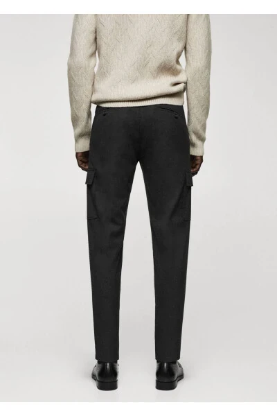 Плиссированные грузовые брюки - 5