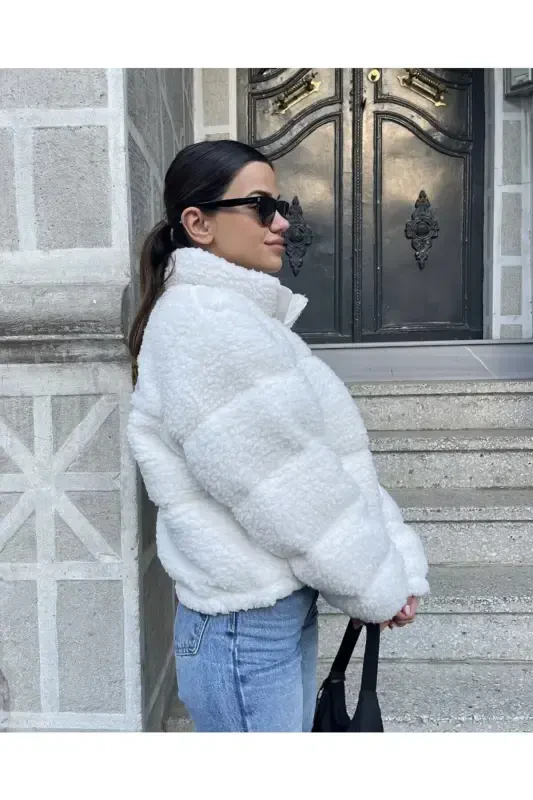 Плюшевая рельефная дутая куртка Teddy - ekro - 6