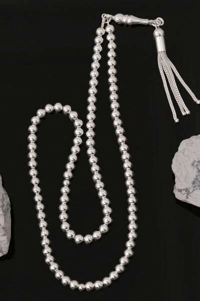 Плоская сферическая резка 99 из 925 посеребренные четки VET-0090 - VENTINO SILVER (1)