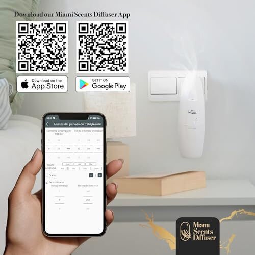 Plug in Wall Waterless Diffuser + Amalfi Hotel Essential Oils 4 Fl Oz Included Coverage Up to 500 SqFt Smart Bluetooth App Control Scent Air Machine for Home, Office and Spa Ideal for Aromatherapy. - 4