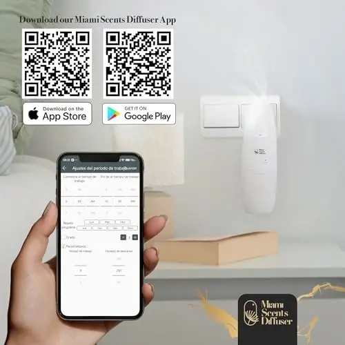 Plug in Wall Waterless Diffuser for Essential Oils Coverage Up to 500 SqFt Capacity 100 ml Nanotechnology Smart Bluetooth App Control Scent Air Machine for Home, Office and Spa Ideal for Aromatherapy - 5