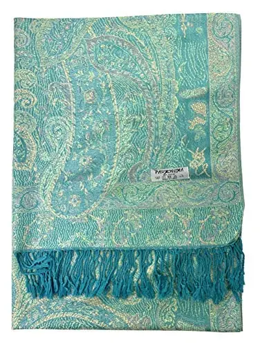 Plum patlarni gobelen etnik Paisley naqsh PasModazoneina ro'mol sharf, ayollar uchun PasModazoneina ponponli ro'mol o'rami - 2