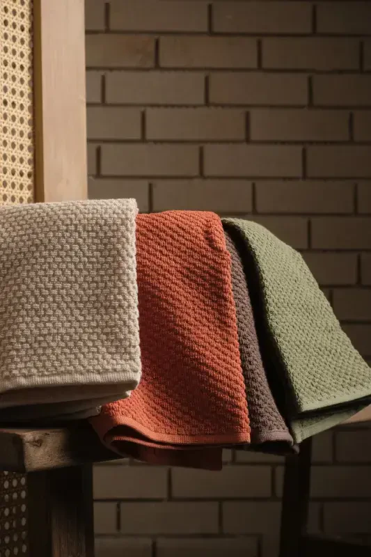 %100 Pamuk 4’lü Renkli El Yüz Havlusu Seti – 30x50 Cm Çeyizlik, Misafir, Mutfak, Hediyelik - 4