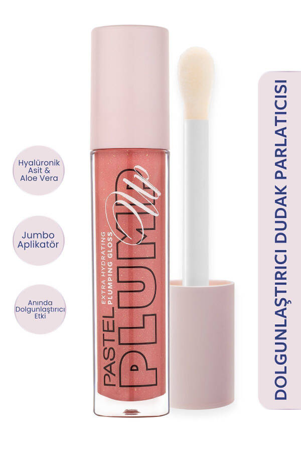 Plump Up 208 Shimmer Nude Extra Hydrating Plumping Gloss - Dolgunlaştıran Dudak Parlatıcısı-şeftali - 10