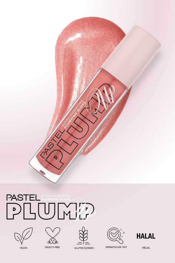 Plump Up 208 Shimmer Nude Extra Hydrating Plumping Gloss - Dolgunlaştıran Dudak Parlatıcısı-şeftali - 25