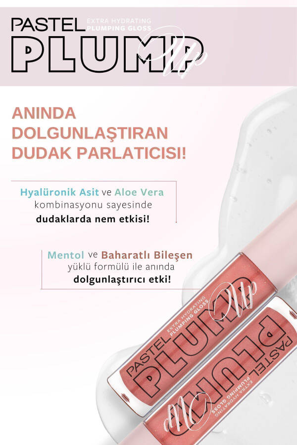 Plump Up Extra Hydrating 208 Shimmer Nude Lablarni To'ldiruvchi Lip Gloss - 19