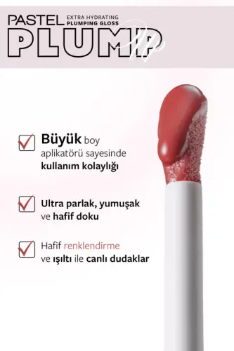 Plump Up Extra Hydrating Plumping Gloss - Hajm beruvchi lablar uchun porlatgich 210 Shaftoli marjon-210 Shaftoli marjon - 3