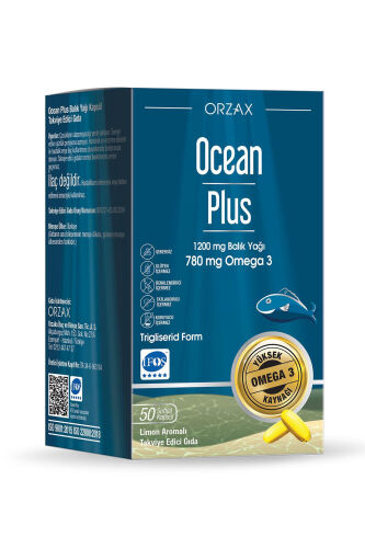Plus Omega 3 Balık Yağı 1200 MG 50 Kapsül - OCEAN