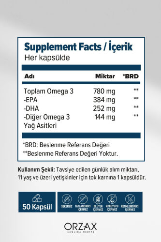 Plus Omega 3 Balık Yağı 1200 MG 50 Kapsül - OCEAN (1)