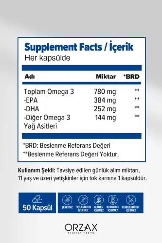 Plus 1200 Mg Omega-3 Fish Oil 50 Capsules - OCEAN (1)