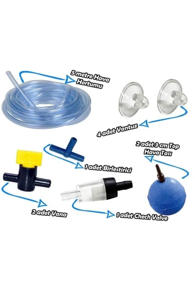 Plus Akvarium Havoning To'plami 5 metr 2x3sm Havoning Tosh - AHM