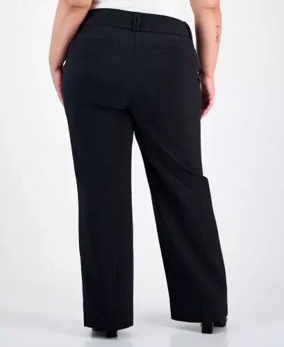 Plus and Petite Plus Size Curvy Bootcut Pants, Created for Modazone-Deep Black - 2