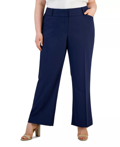 Plus and Petite Plus Size Curvy Bootcut Pants, Created for Modazone Indigo Sea - 1