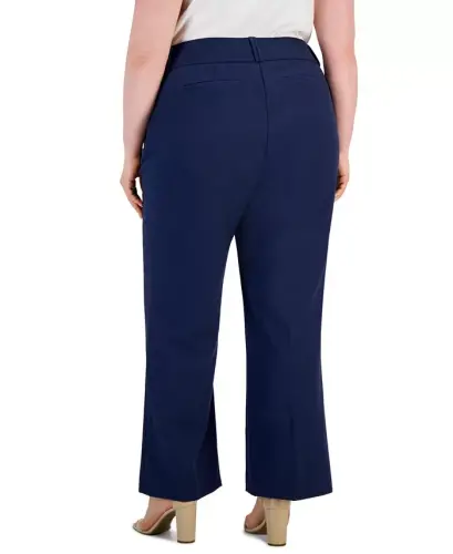 Plus and Petite Plus Size Curvy Bootcut Pants, Created for Modazone - Indigo Sea - 2