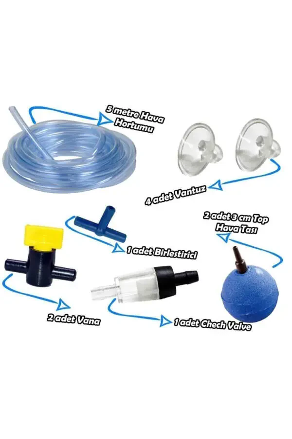 Plus Aquarium Air Set 5 Meter 2x3cm Air Stone - 1