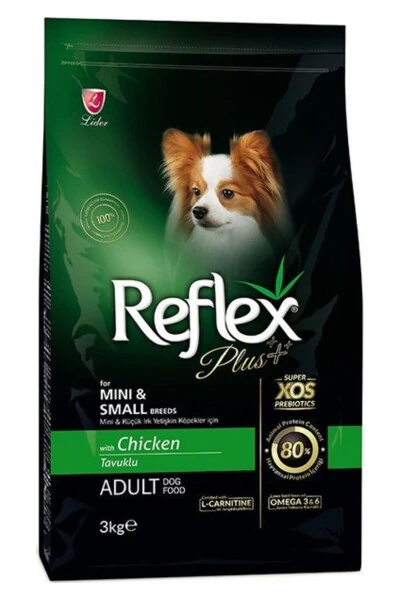 Plus Mini Ve Küçük Irk Tavuklu Yetişkin Köpek Maması 3 Kg - Reflex