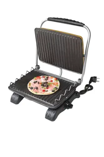 Plus Organic Cast Iron Grill & Toaster Gold with Grill Attachment & Brush-GOLD - 7