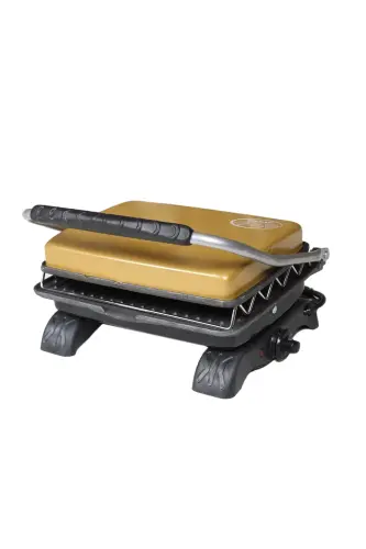 Plus Organic Cast Iron Grill & Toaster Gold with Grill Attachment & Brush-GOLD - DÖKÜMIX (1)