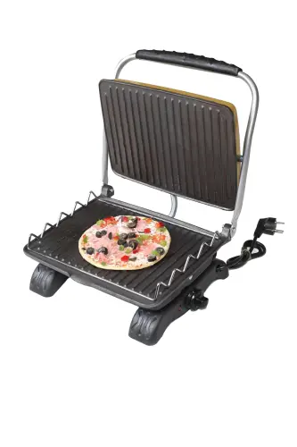 Plus Organic Cast Iron Grill & Toaster Gold with Grill Attachment & Brush-GOLD - 6