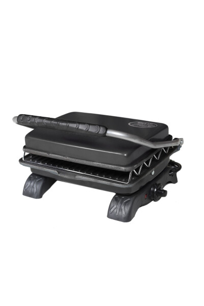 Plus Organic Cast Iron Grill & Toaster Machine Black Grill Attachment & Brushed - 1