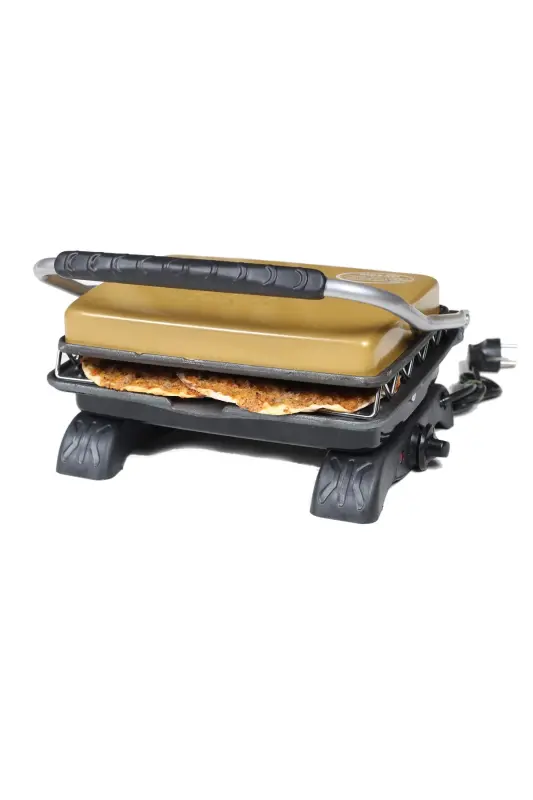 Plus Organik Demir Döküm Izgara & Tost Makinası Gold Izgara Aparatlı&fırçalı - GOLD - 4