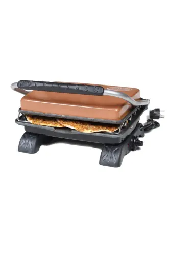 Plus Organik Demir Döküm Izgara & Tost Makinası Rosegold Izgara Aparatlı&fırçalı - ROSEGOLD - 6