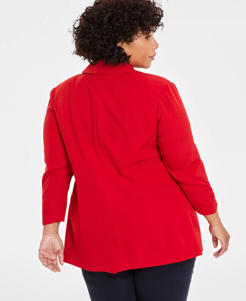 Plus Size 3/4-Sleeve Blazer, Created for Modazone Red Zenith - 7