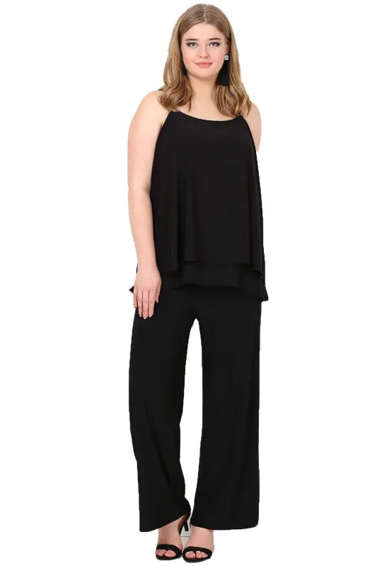 Plus Size Back Chiffon Evening Blouse KL6969 - BÜYÜKBEDENIZ