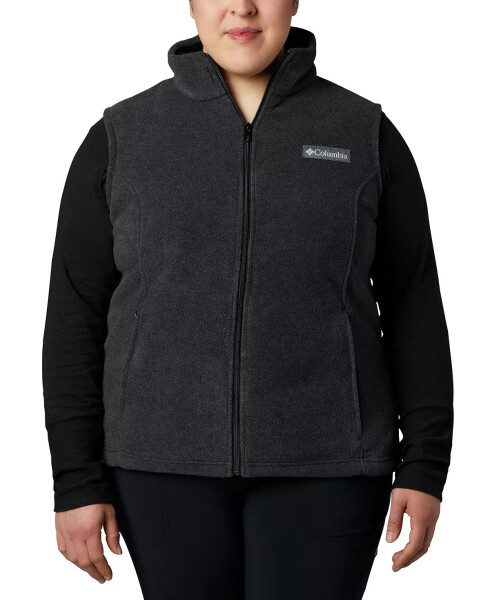 Plus Size Benton Springs Fleece Vest Charcoal Heather - 1