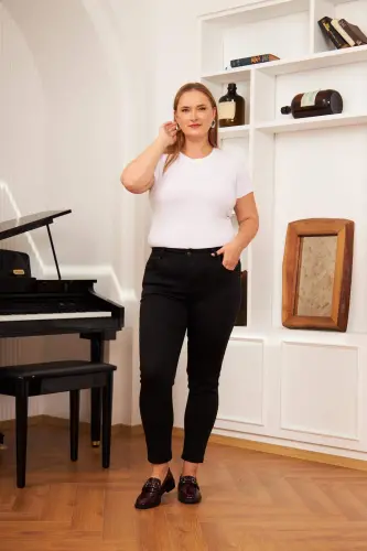 Plus Size Black Pants - 5