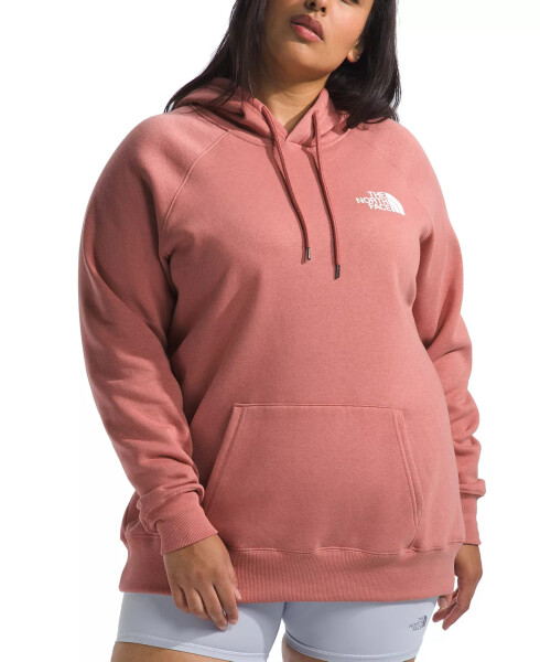 Plus Size Box Long-Sleeve Logo Hoodie Light Mahogany - 1