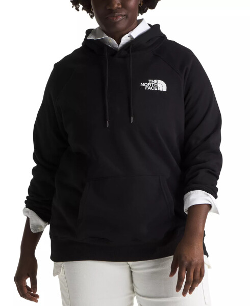 Plus Size Box Long-Sleeve Logo Hoodie Tnf Black/tnf White - 1