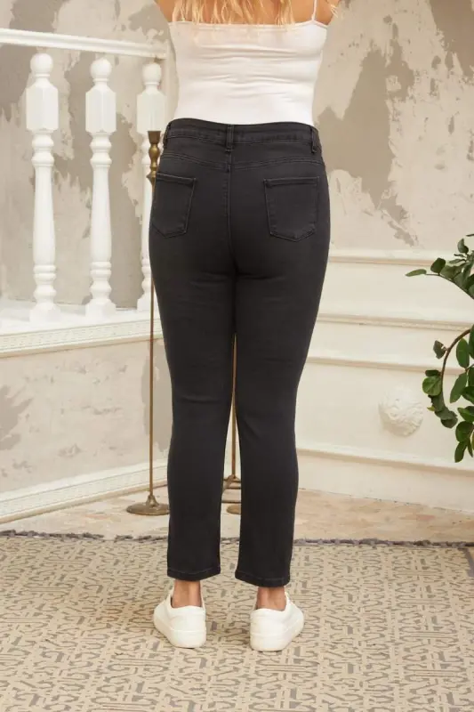 Plus Size Charcoal Trousers - 4