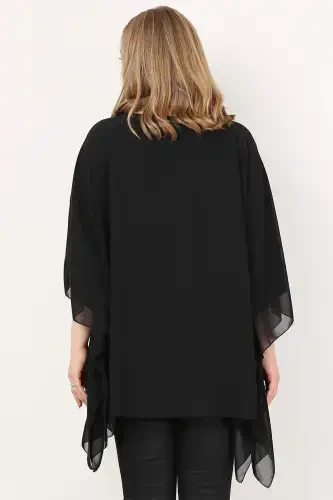 Plus Size Chiffon Evening Dress KL1900 Black - 3