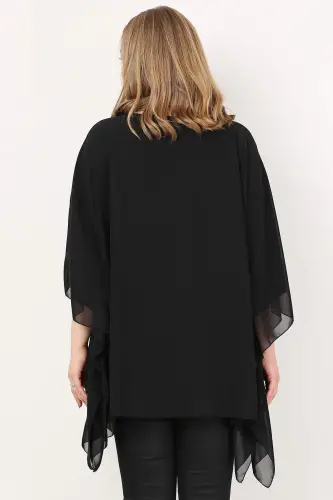 Plus Size Chiffon Evening Dress KL1900 Black - 3