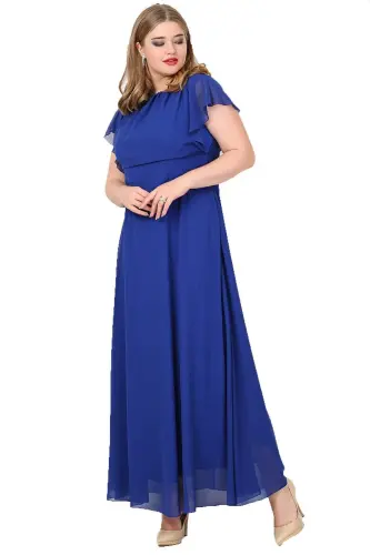 Plus Size Chiffon Maxi Dress KL7881 - BÜYÜKBEDENIZ (1)
