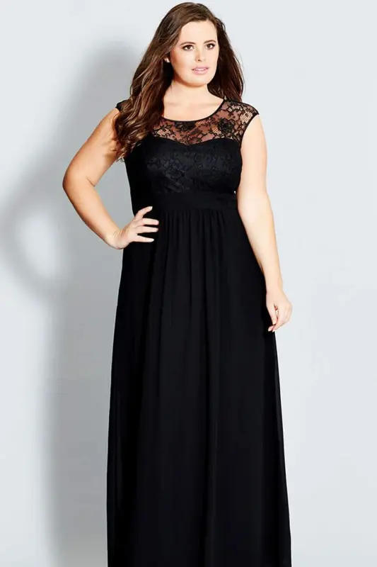 Plus Size Chiffon Sleeveless Long Maxi Dress KL4009 - 1