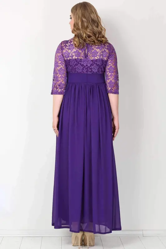 Plus Size Chiffon Spandex Long Maxi Dress 1617 - 1