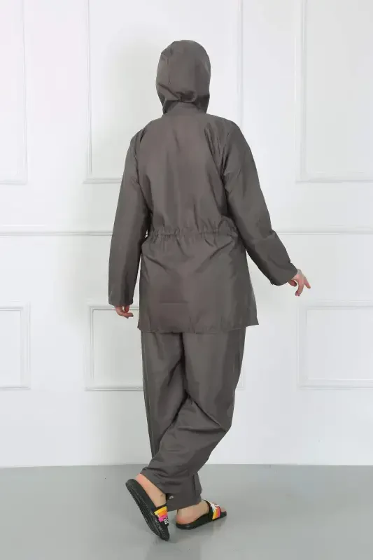 Plus Size Closed Large Swimsuit Smoke 44010 - 4