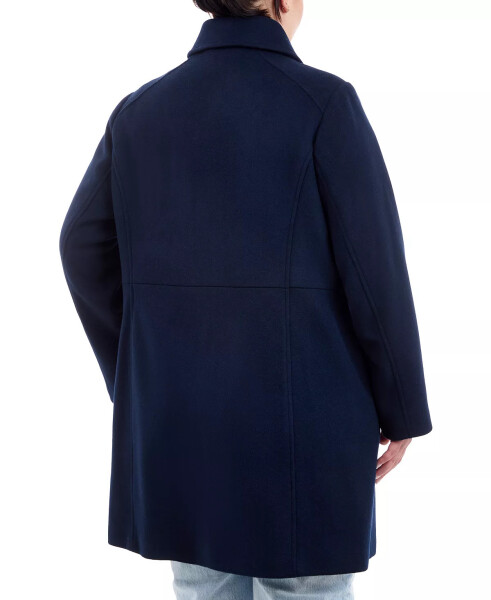 Plus Size Club-Collar Zip-Front Coat, Created for Modazone Admiral - 2