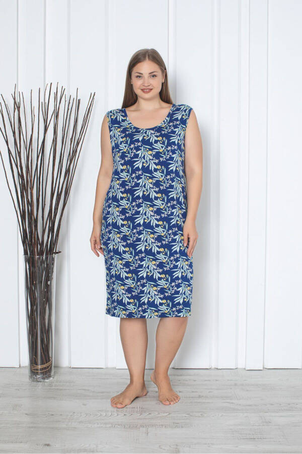 Plus Size Cotton Dress - 1