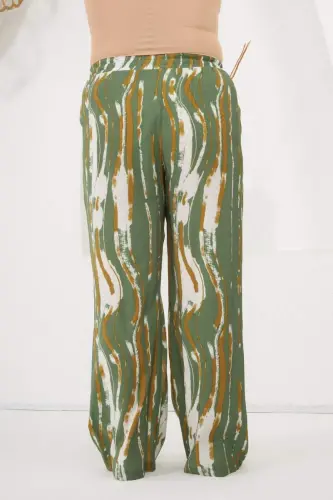 Plus Size Elastic Waist Khaki Pants - 5